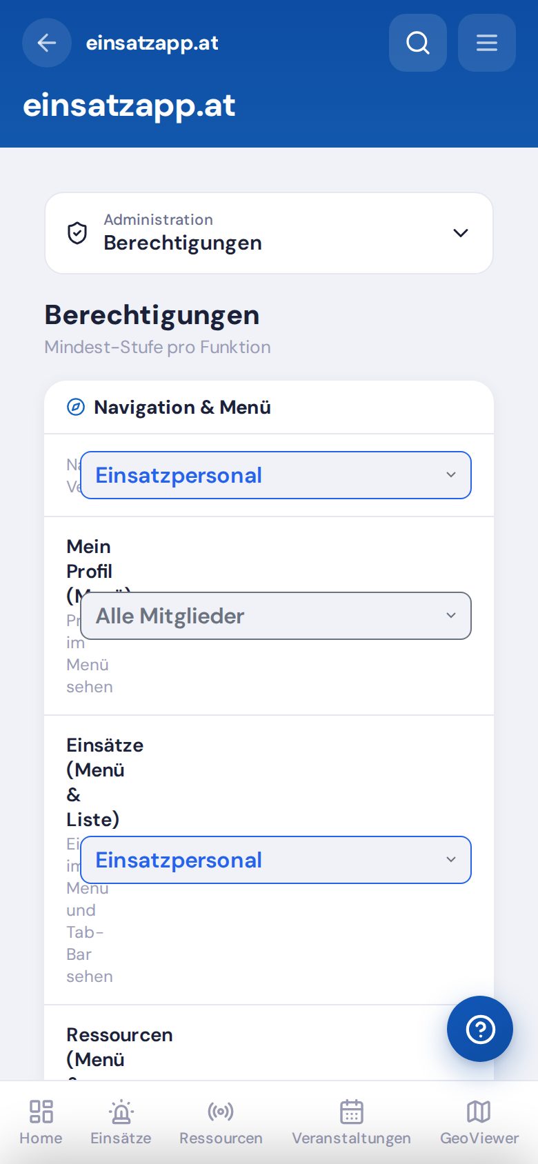 Rechte und Rollen am Handy